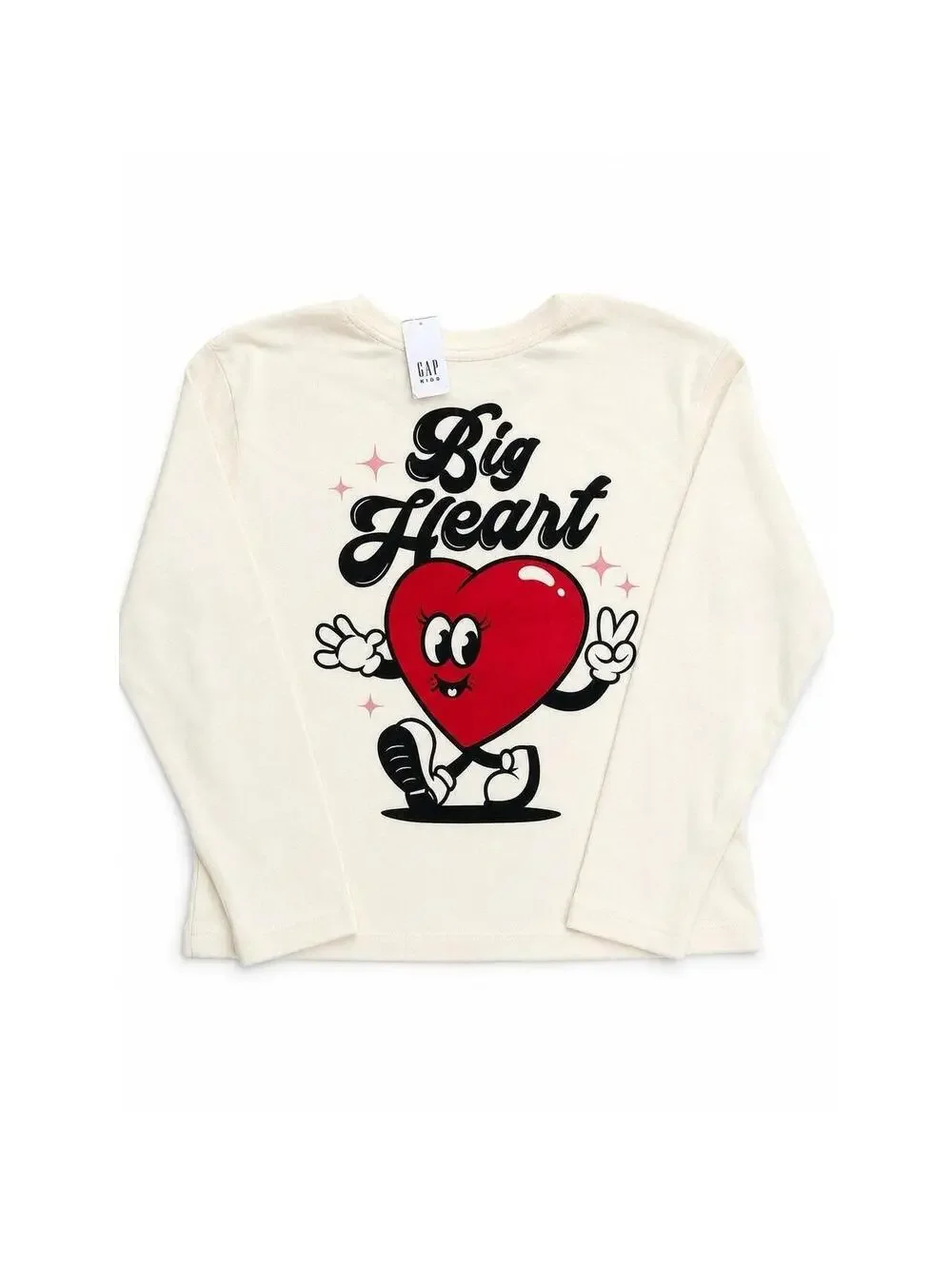 Kids Gap Big Heart Frost Long Sleeve T-Shirt - Girls Size M(8)